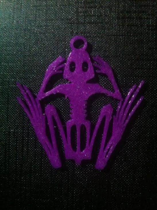 Frog skeleton pendant