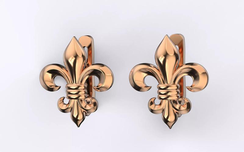 Fleur-de-lis earrings