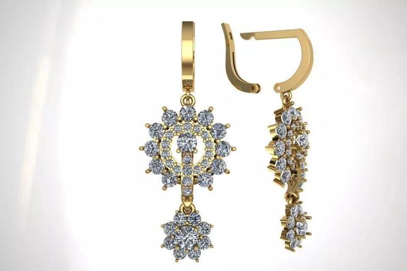 earrings jewellry 3d designer  3d models jewellry