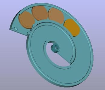 Spiral coin pocket