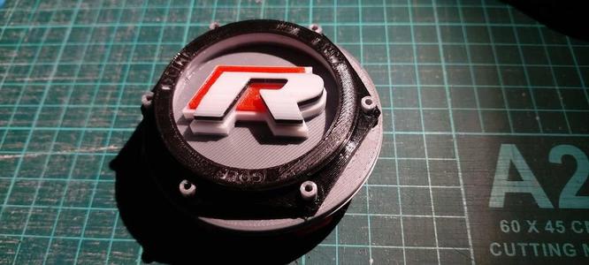 R-LINE logo in Sport technic alloys