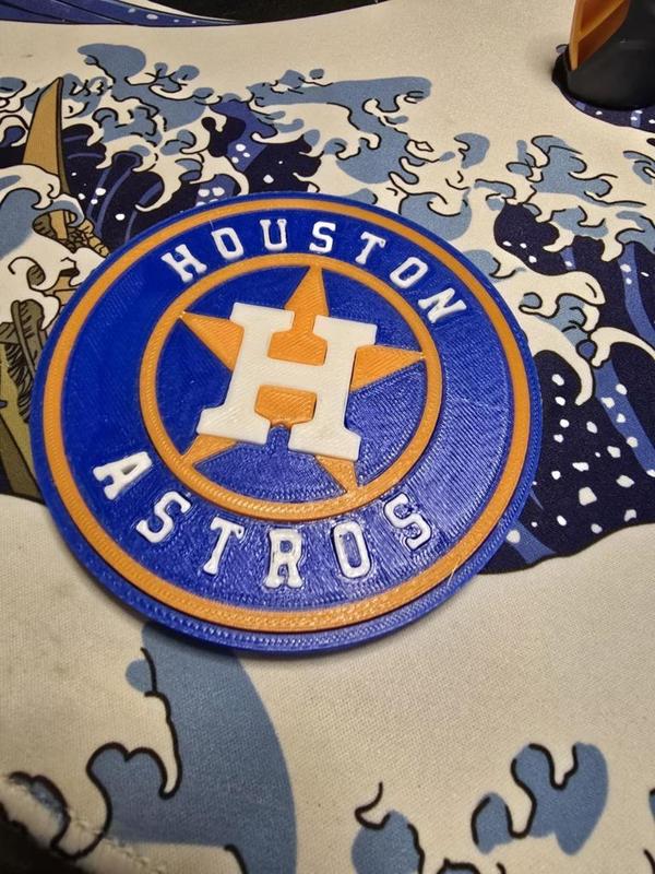 Houston Astros Coaster Set with Diamond Holder