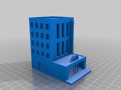 n scale city hotel