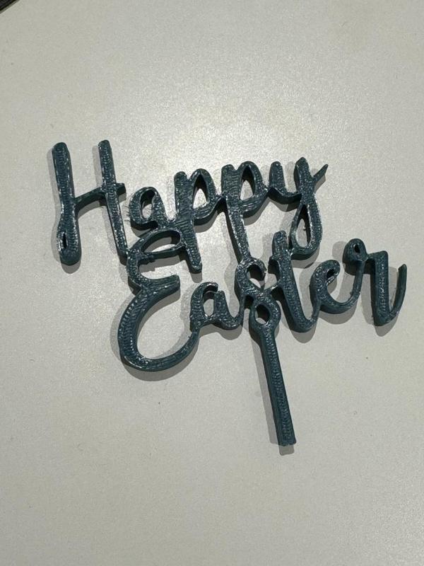 "Happy Easter" Cake Topper