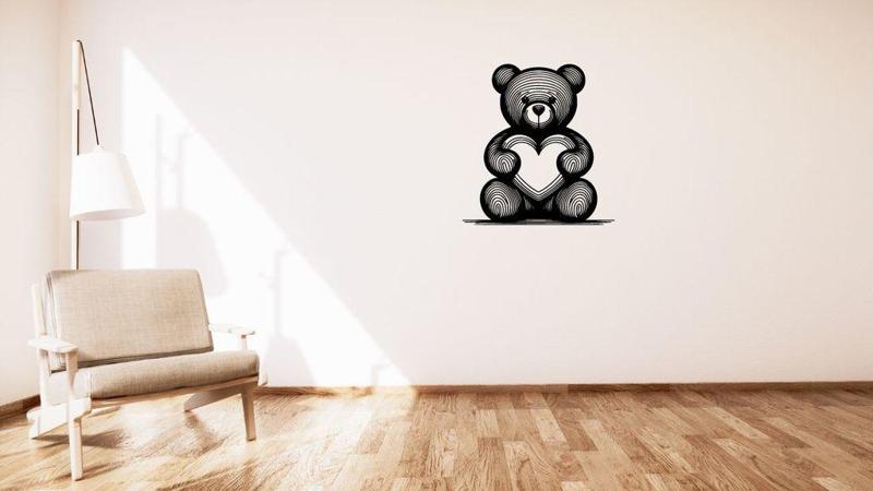 Teddy bear with a heart / Medvídek se srdíčkem wall decoration