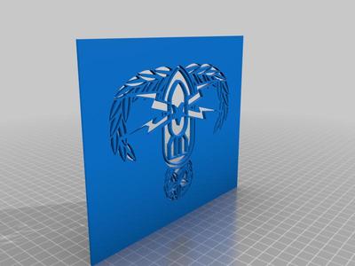EOD badge stencil