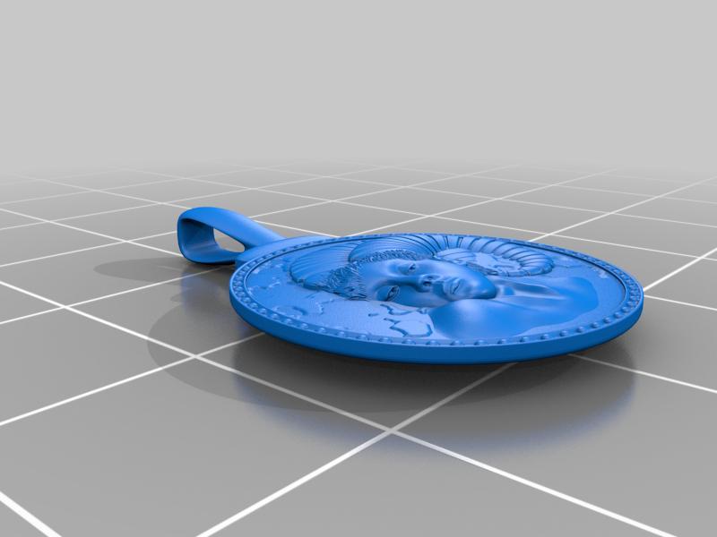 Succubus pendant, diameter 18mm, height 1,79mm