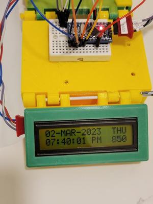 1602 I2C LCD case for the Folding Arduino Lab