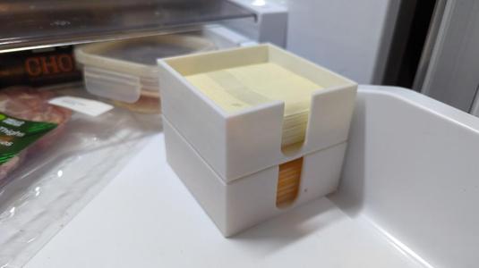 Stackable Kraft Singles (American Cheese) container