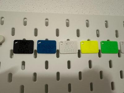 Custom Text Filament Samples for Skadis Plate
