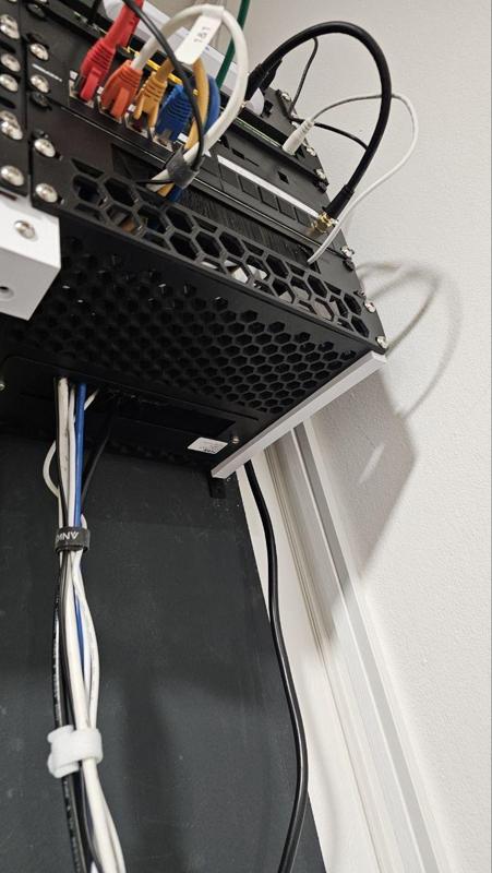 10-inch rack shelf with brush panel hole