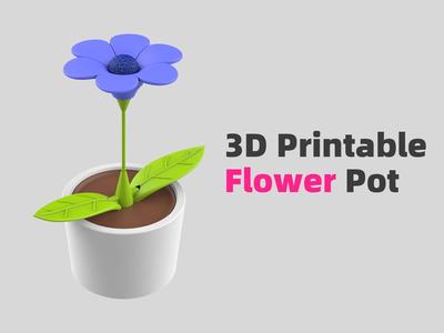 3D Printable Flower Pot