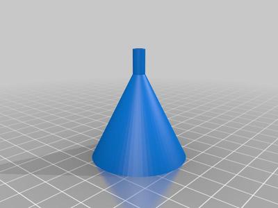 funnel with push rod
