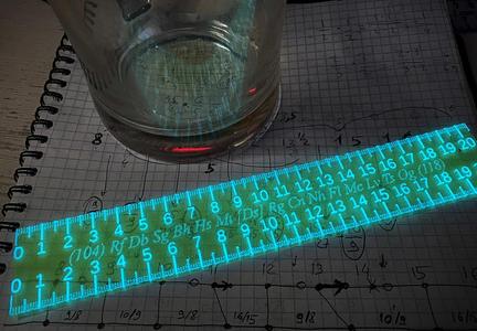 2-color EDC ruler with your text, metric and inch