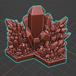 Frosthaven Crystal - 3 Hex - Fixed