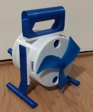 100% 3D Printed Hand Powered Fan