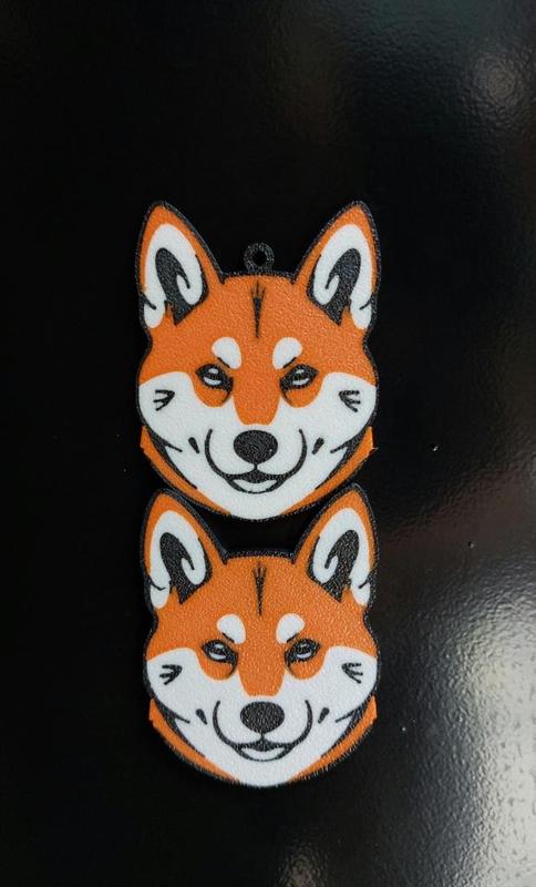 Shiba inu Fridge Magnet and keychain
