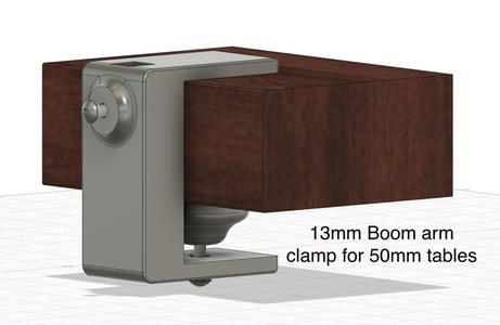 Boom Arm Clamp for 50mm Tables