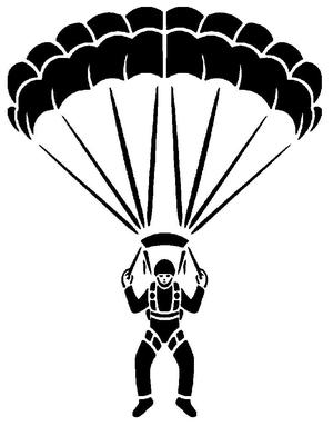 Sky Diver stencil
