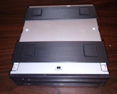 DVD caddy with feet