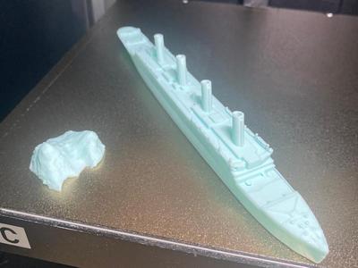 Titanic and Iceberg