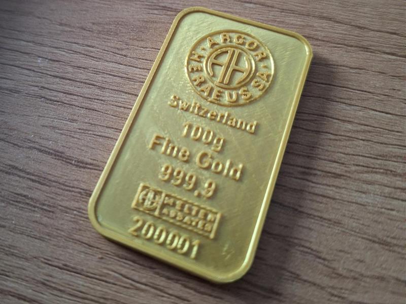 100g gold bar Argor Heraeus
