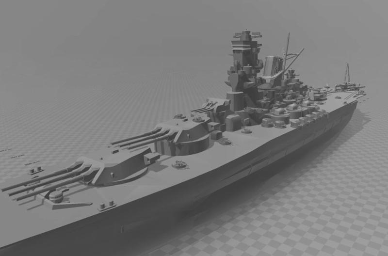 RC Suitable Yamato Battleship 1:250
