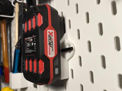 Ikea Skadis T-Clip Parkside Battery Holder