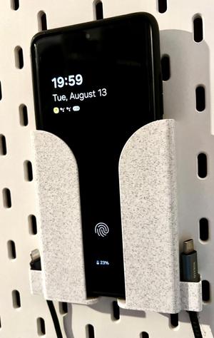 Ikea SKÅDIS phone and cables holder