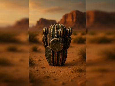 Gold Cactus Decoration