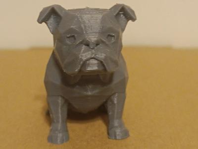 Bulldog realistic version origami 