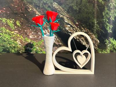 Flying Heart with rose