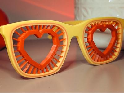 Heart glasses for valentines day