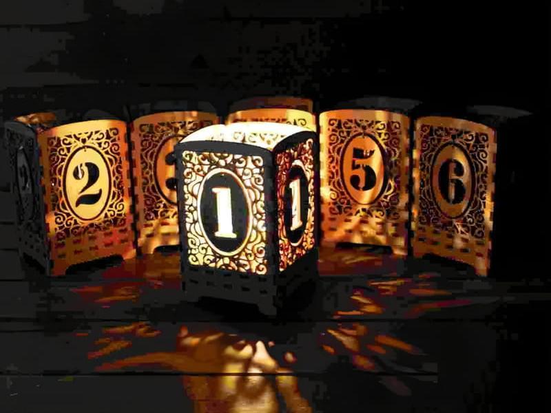 【KIT 001】Decorative Night Light With Numbers 数字雕花灯