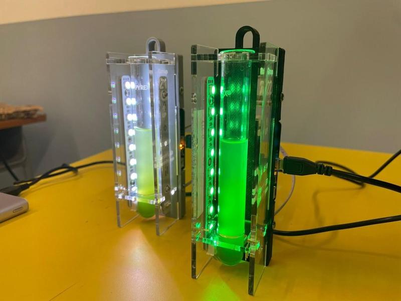 Test tube size LED greenhouse
