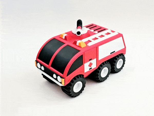 Fire Truck Multicolor - Print in Place