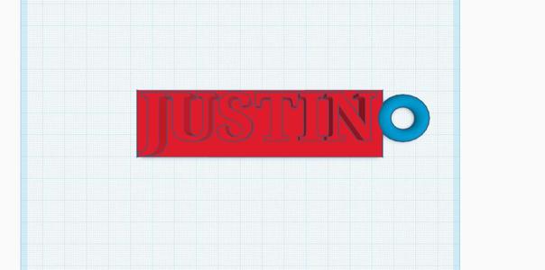 Justin nametag