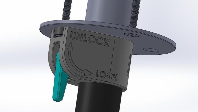 Rotation Locking Adapter for Loudspeakers on Stands 