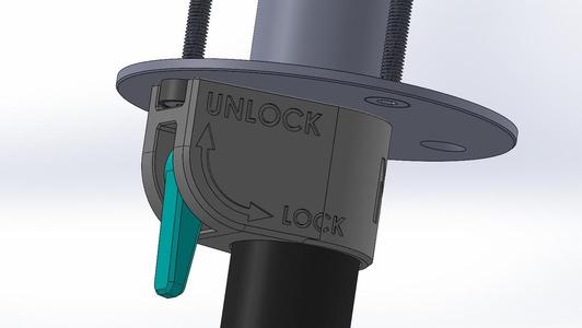 Rotation Locking Adapter for Loudspeakers on Stands 