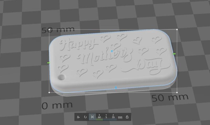 Mothers day heart keyholder