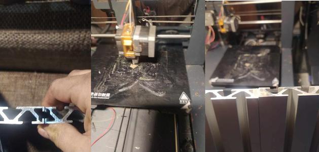 connector of T-profiles for the bed