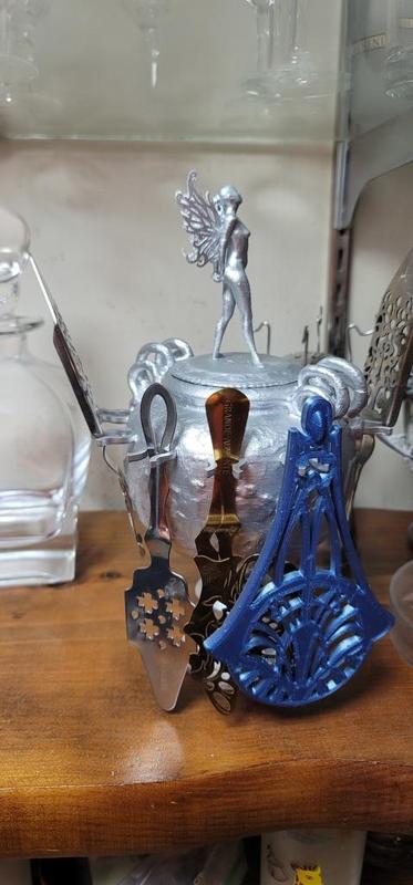 Absinthe Sugar Bowl and Spoon Holder