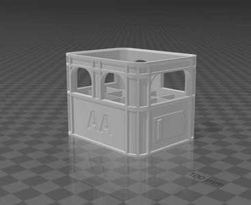 Beer Crate battery holder AA/AAA stackable plus letters (Charged/Empty)