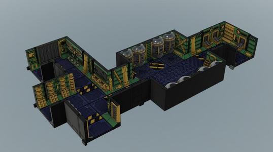Space Corridor Tile Set