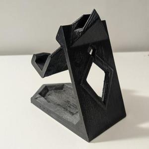 NOST - No Support Phone Stand (easy print, low poly, cable compatible, with hook)