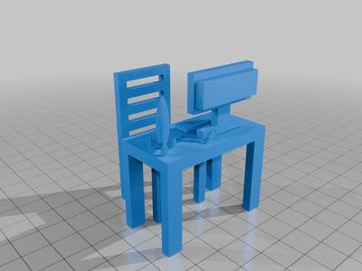 desk with pc