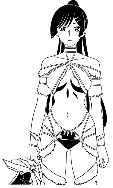 Hibiki Otonashi stencil