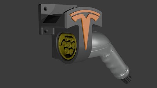 EV Type 2 Charger Plug wall mount