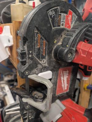 milwakee compact bandsaw m12 wall holder