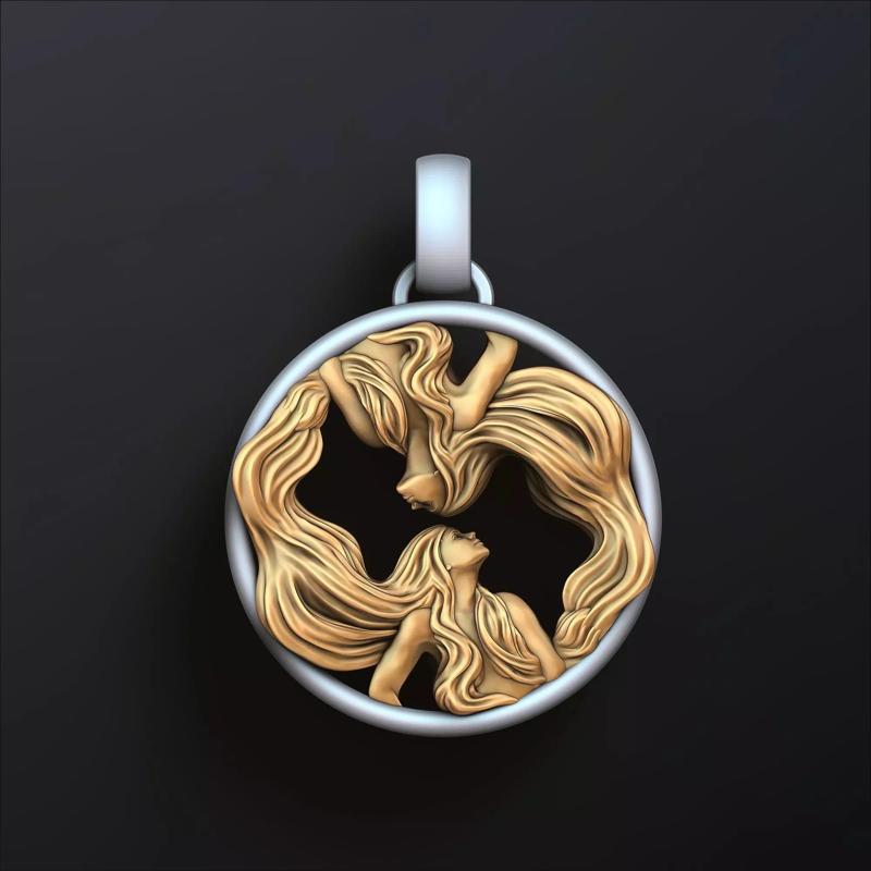 Zodiac Horoscope Gemini Pendant